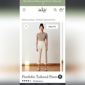 Aday Portfolio Tailored Pants Oat